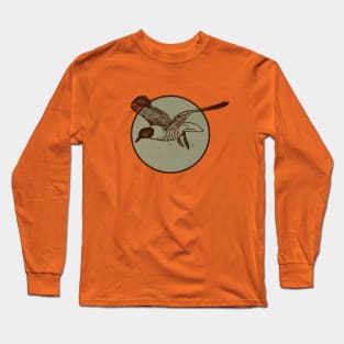 Bird Flying Transparent Design Long Sleeve T-Shirt